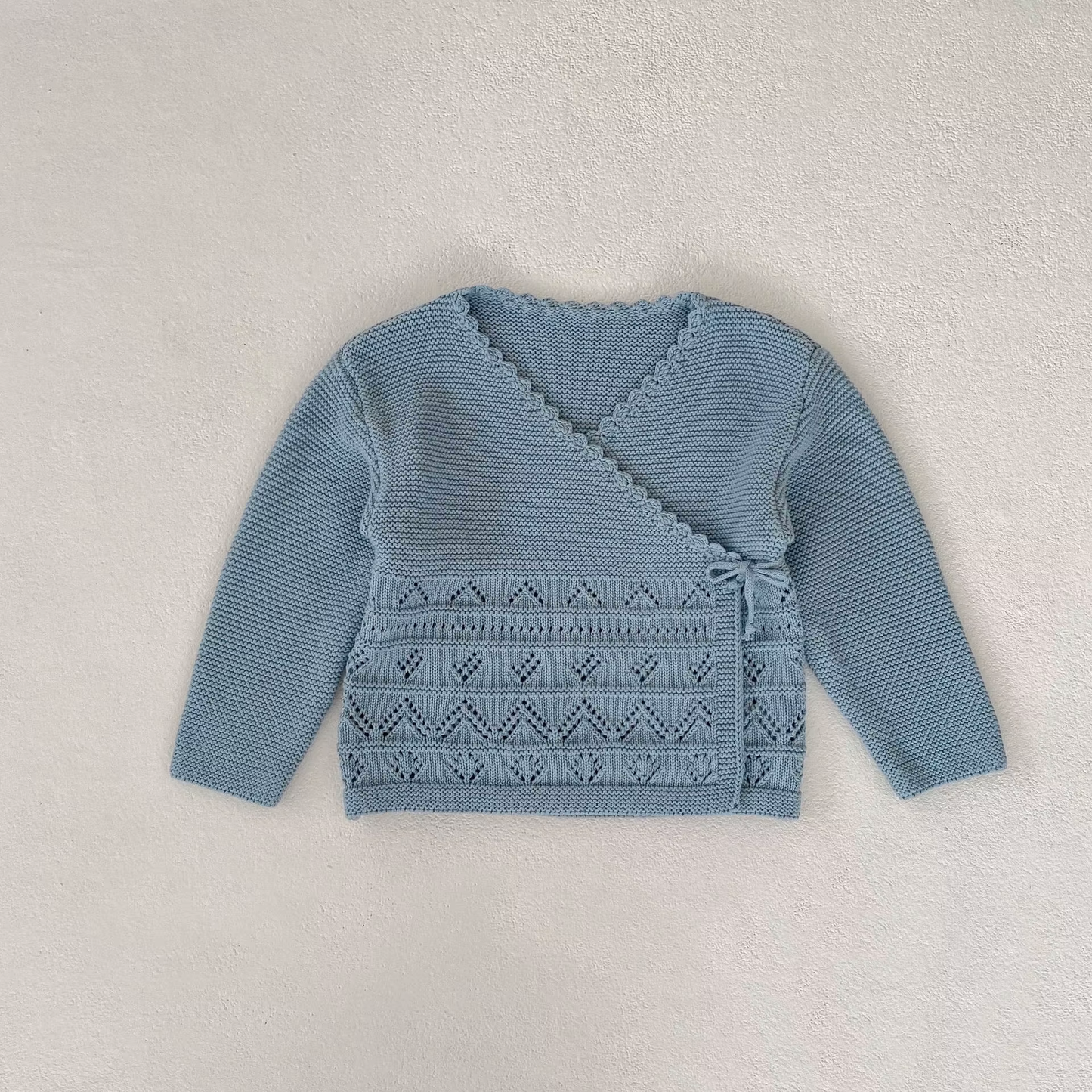 Set cardigan kimono e beanie in maglia di cotone