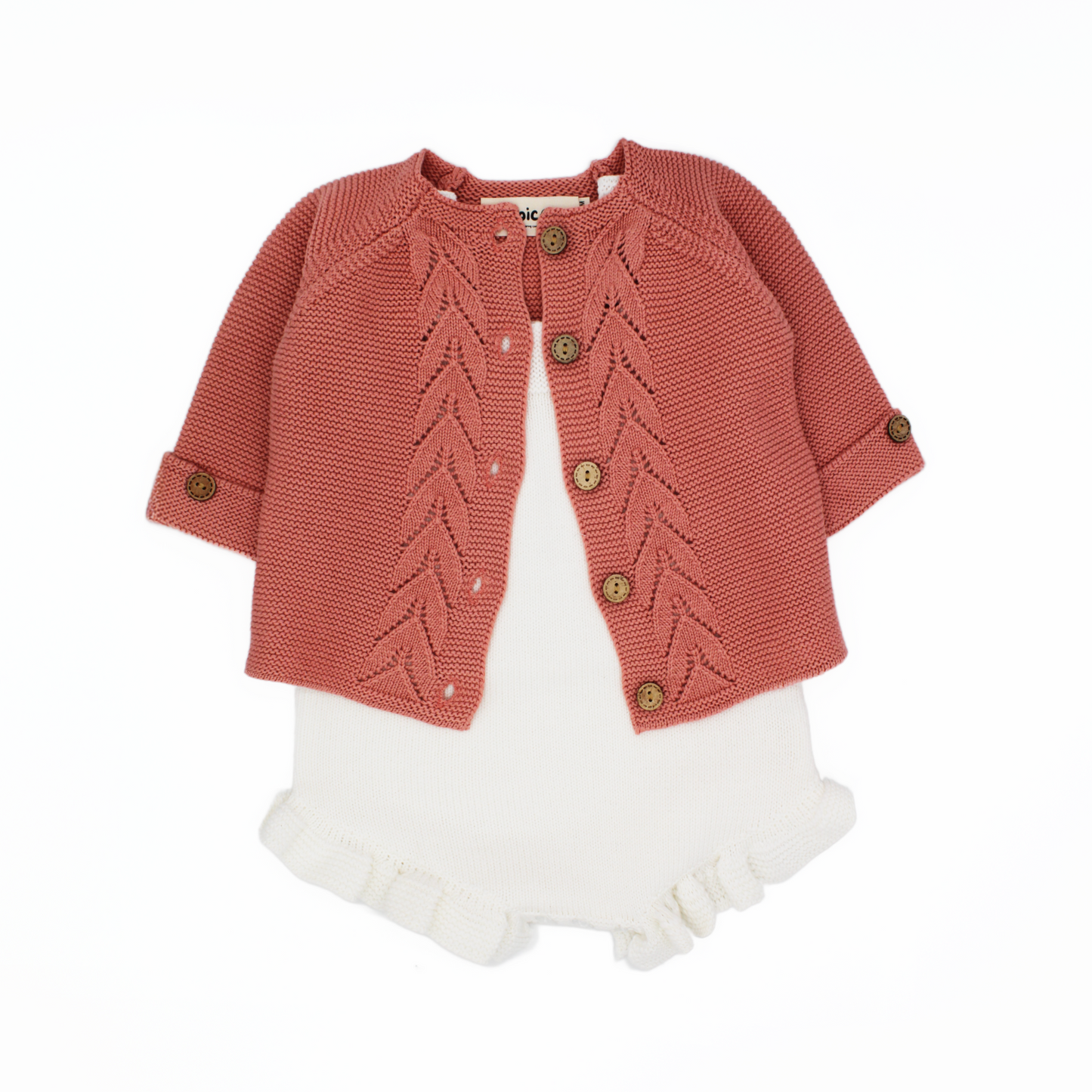 Set Pagliaccetto e Cardigan in Cotone