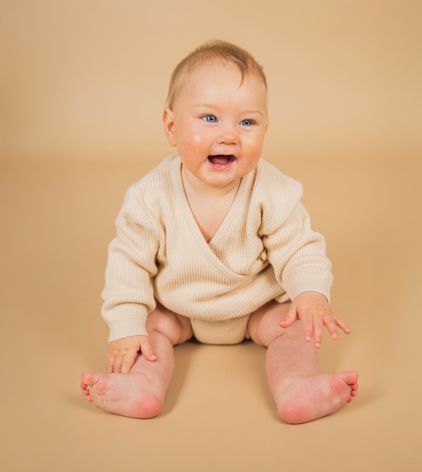Body a kimono in maglia di cotone