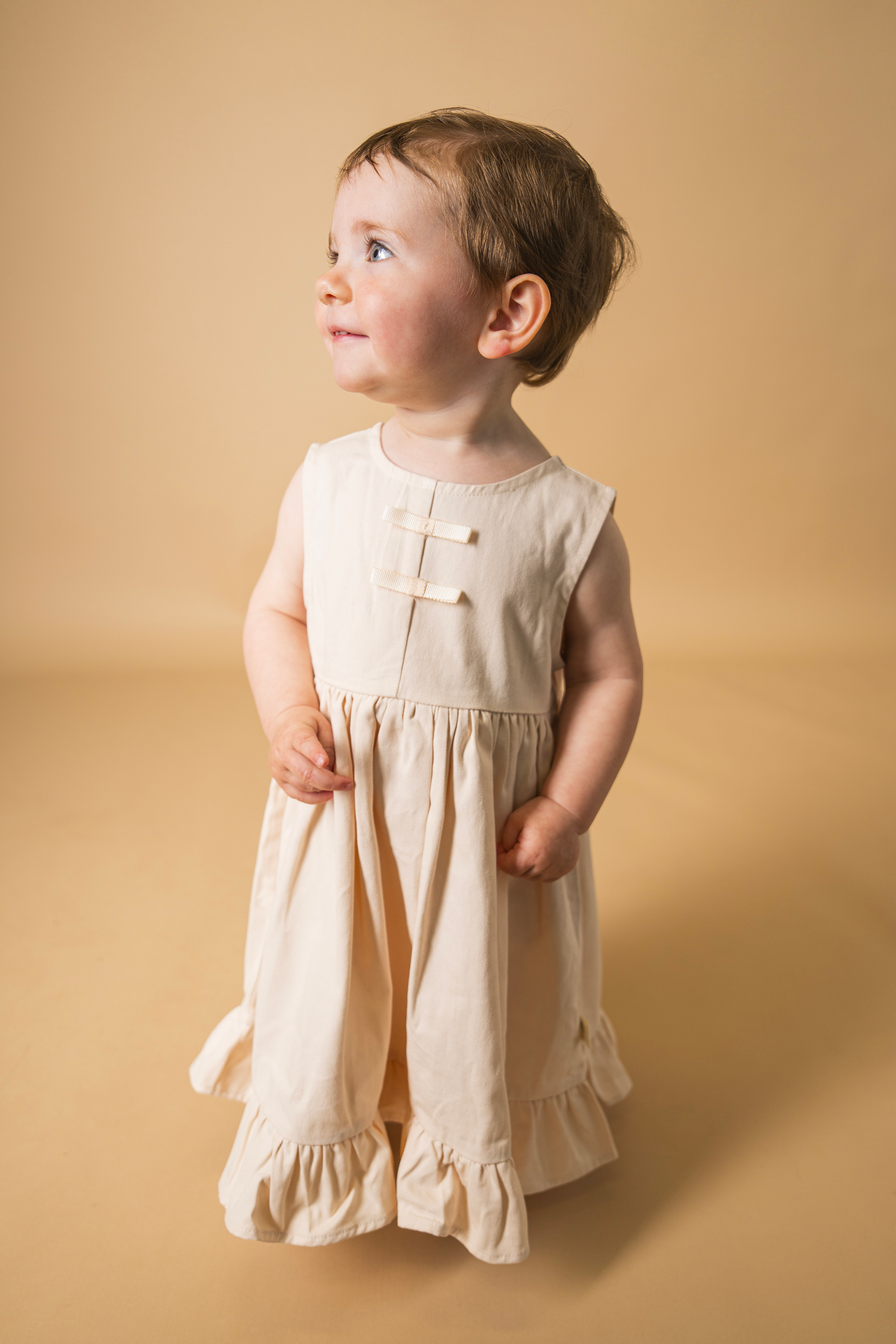 Vestito Estivo in Cotone con Fiocco e Rouches