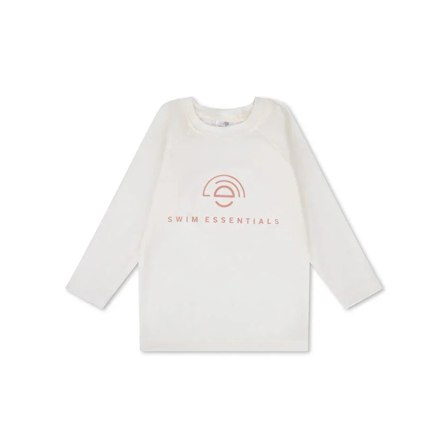 Maglia da bagno a maniche lunghe con protezione UV – Bianca