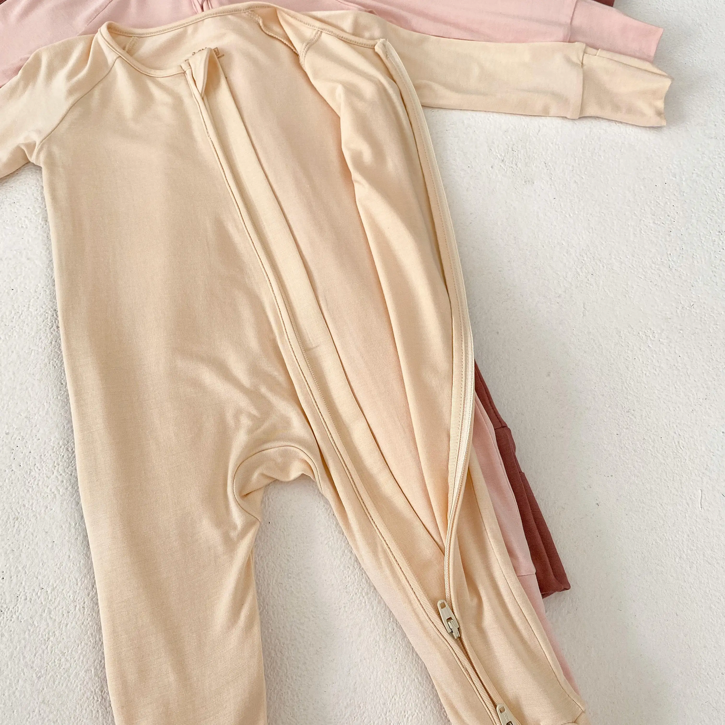 Tutina Neonato con Zip in Bamboo