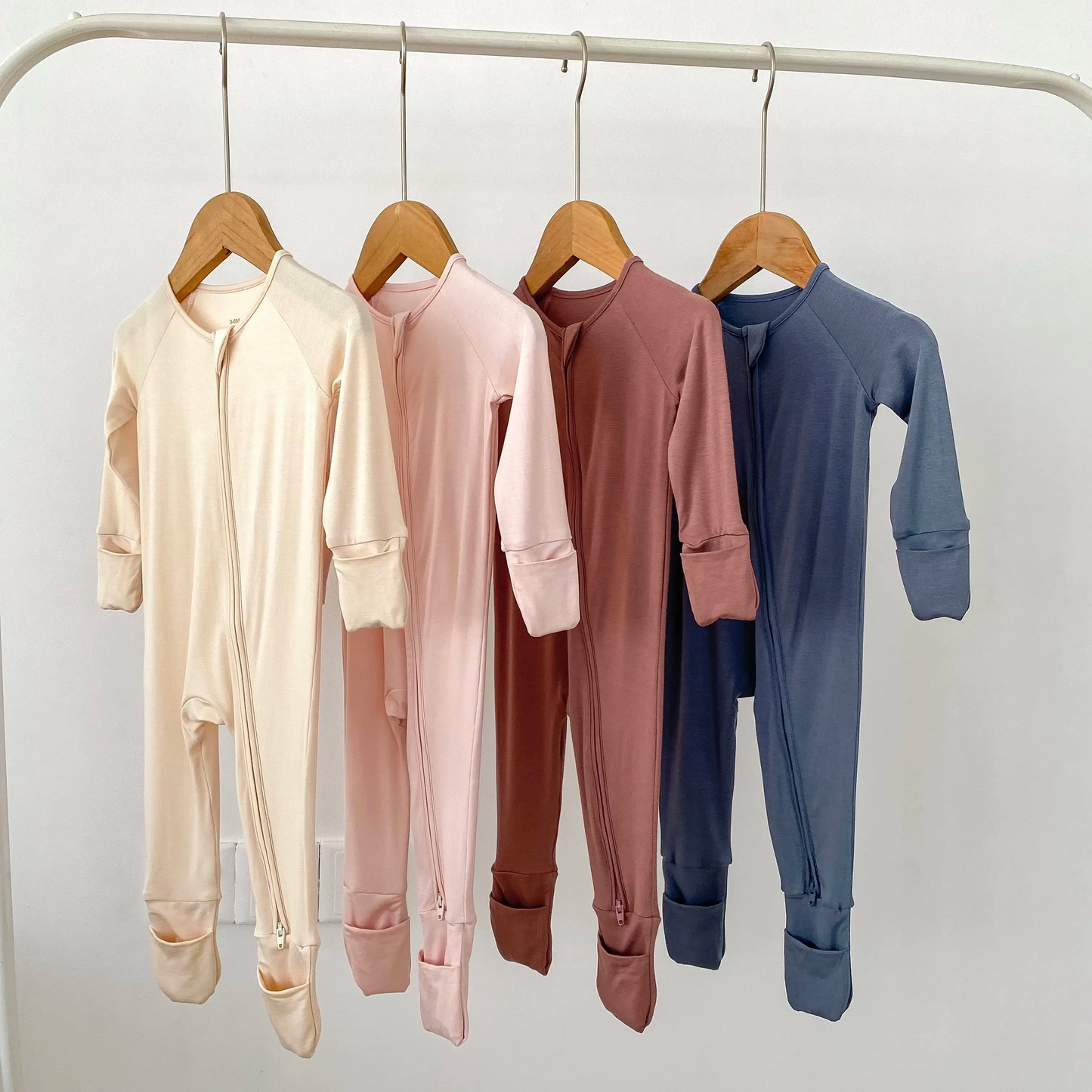Tutina Neonato con Zip in Bamboo