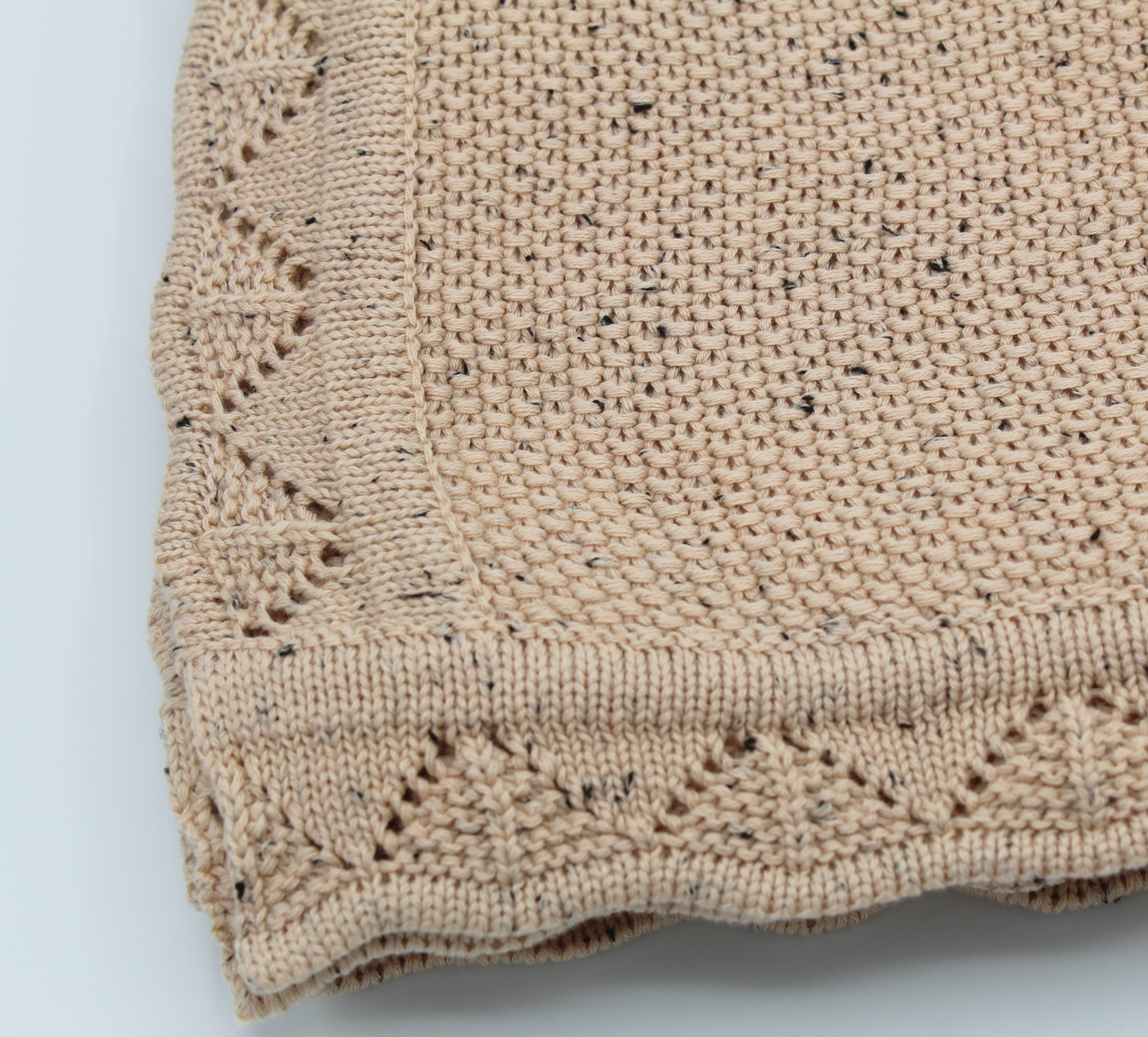 Copertina in maglia di cotone melange
